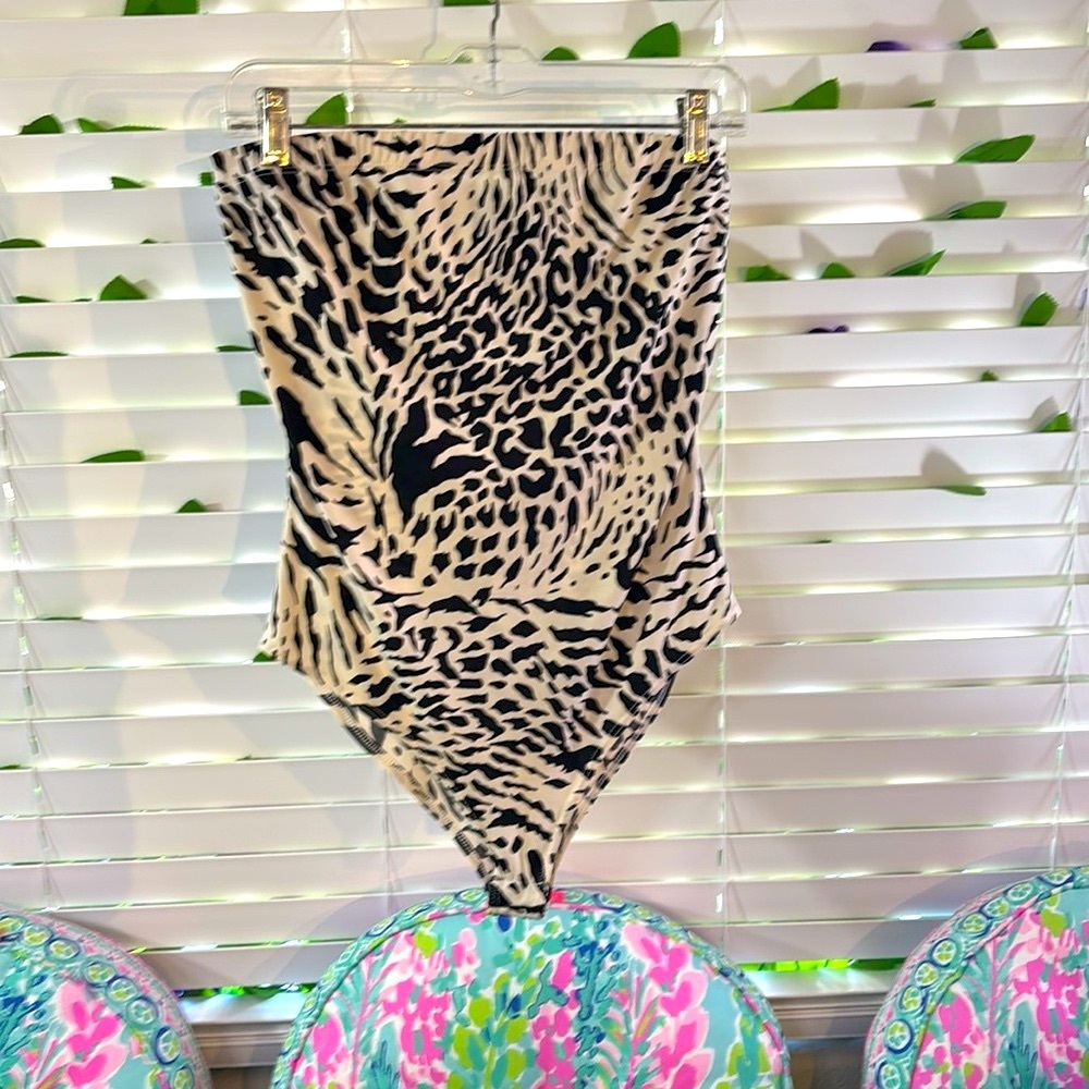 Day G animal print strapless bodysuit